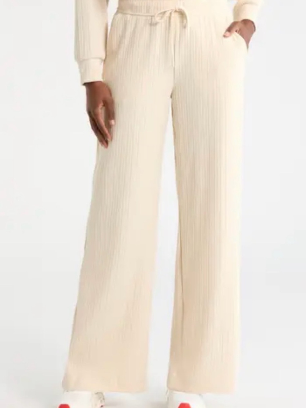 Breathe Easy Ribbed Drawstring Waist Pants